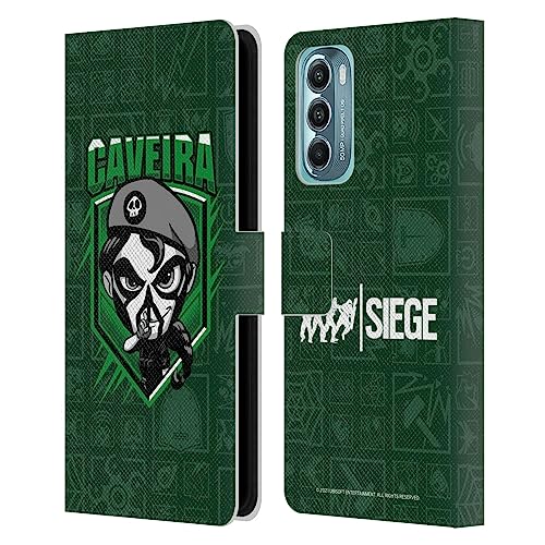 Head Case Designs Officially Licensed Tom Clancy's Rainbow Six Siege Caveira Chibi Operators Leather Book Wallet Case Cover Compatible with Motorola Moto G Stylus 5G (2022)