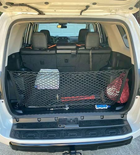 EACCESSORIES EA Trunk Organizer Cargo Net for Toyota 4Runner (2 ROW MODELS) 2003-2023 –Envelope Style Cargo Net for SUV–Premium Mesh Car Trunk Organizer Vehicle Carrier Storage–Compatible with 4RUNNER