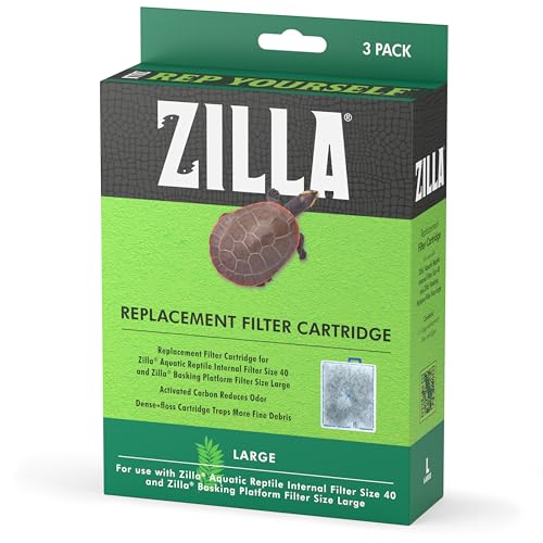 Zilla Reptile Pet Terrarium Water Filter Replacement Cartridge, Large, 3-Pack