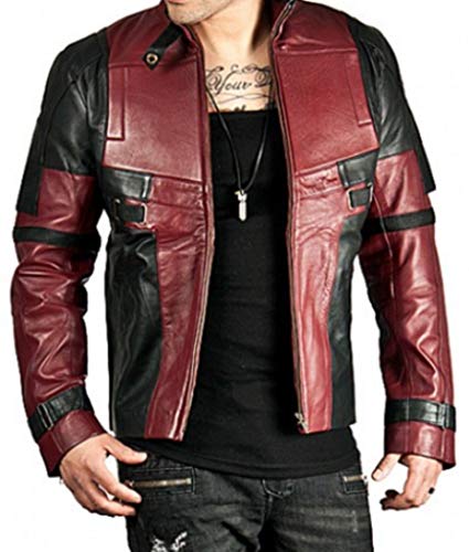 Deadpool Wade Wilson Real Leather Jacket (3XL) Maroon