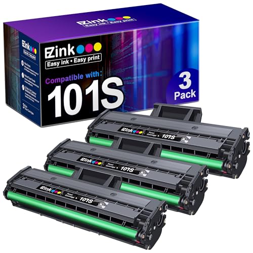 E-Z Ink (TM Compatible Toner Cartridge Replacement for Samsung MLT-D101S 101S MLTD101S to use with ML-2166W ML-2160 ML-2165 SCX-3405W ML-2165W SCX-3405FW SCX-3400 SCX-3401FH SF-760P Printer (3 Black)