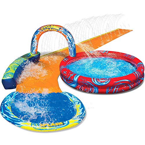 Banzai Cyclone Splash Inflatable Water Park with Pool, Sprinkler, and Waterslide