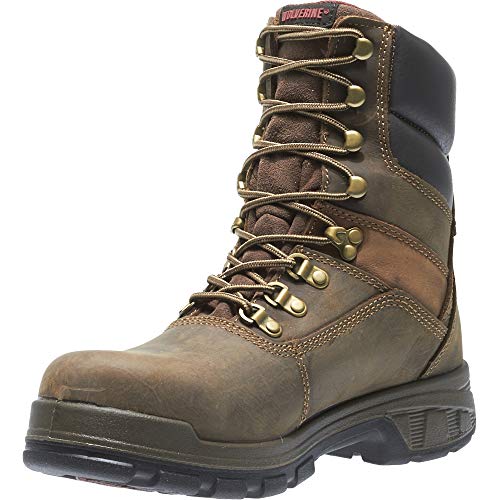 Wolverine Men's Cabor Waterproof 8' Boot-M, Dark Brown, 10 XW US