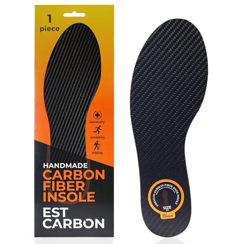 Carbon Fiber Insole for Men & Women 1 PC Carbon Fiber Foot Plate, Carbon Fiber Shoe Insert- Rigid Support Turf Toe, Morton Extension, Hallux Rigidus Insole, Post-op Shoe alternat M 11-11.5 & W 12-12.5