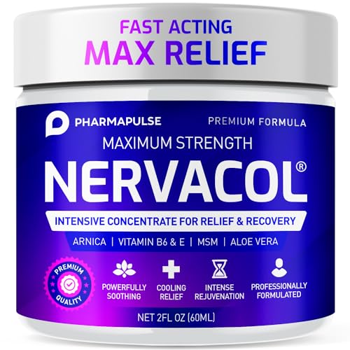 Pharmapulse Neuropathy Nerve Relief Cream – Maximum Strength for Feet, Hands, Legs, Toes, Lower Back - Alpha Lipoic Acid, Arnica, Vitamin B6, Aloe Vera, MSM - Effective Soothing