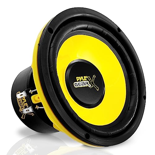 Pyle 6.5 Inch Mid Bass Woofer Sound Speaker System - Pro Loud Range Audio 300 Watt Peak Power w/ 4 Ohm Impedance and 60-20KHz Frequency Response for Car Component Stereo PLG64,Yellow