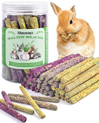 Bissap 36PCS Rabbit Chew Sticks, Mixed Natural Flower Rose Chrysanthemum and Forget-me-not Chew Toys Treats for Rabbit Bunny Chinchilla Guinea Pig Hamster and Other Small Animals Molar Snacks