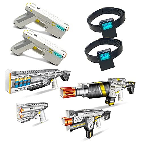 Evolver Laser Tag Gun with Headset Sensors | 2 Player Set | Backyard Royale Bundle | Swap Skins to Transform Your Blaster | The Only Swappable Skin Laser Tag System | Brought to You by Swaptx