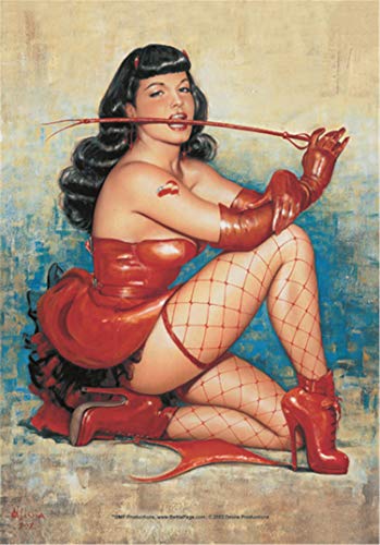 Bettie Page Don't Tred Me Textile Poster