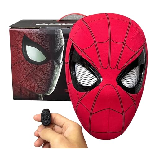 ​Halloween Spider Mask Red, Ring-shaped Remote Control Eye Size Adjustment