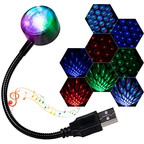 LuxLumin Car Roof Lights, USB Star Projector Night Light, Adjustable Interior Car Lights,Portable Car LED Lights 4 Colors& 9 Functional Modes Star Lights for Car Decor,Ceiling, Bedroom,Party,1 Pack