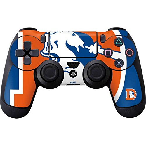 Skinit Decal Gaming Skin Compatible with PS4 Controller - Officially Licensed NFL Denver Broncos Retro Logo Design