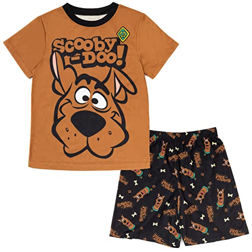 Scooby-Doo Little Boys Pajama Shirt & Shorts Black/Brown 5-6