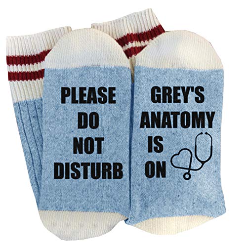 Womens Funny Socks Please Do Not Disturb Grey's Anatomy is on Novelty Crew Casual Socks
