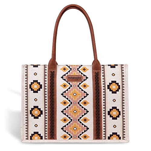 Wrangler Tote Bag for Women Western Shoulder Purses Boho Aztec Satchel Hobo Handbags WG2202-8119CF