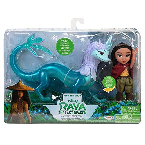 Disney Raya and The Last Dragon 6-Inch Petite Raya Doll and Feature Sisu Dragon Figure Gift Set