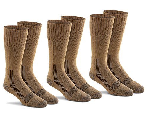 Fox River Mills 3 Pack Tactical Boot Lightweight Sock (Coyote Brown, Large)