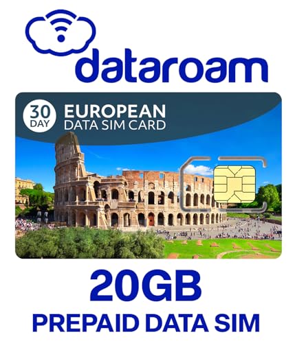 20GB Bundle - Europe Data SIM Card - 33 Countries - 4G Speed - Dataroam - Cellhire
