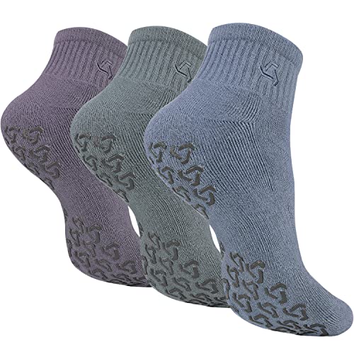 Ozaiic Non Slip Grip Socks for Yoga Home Workout Pure Barre, Pilates, Hospital, Ideal Cushion Socks for Men and Women