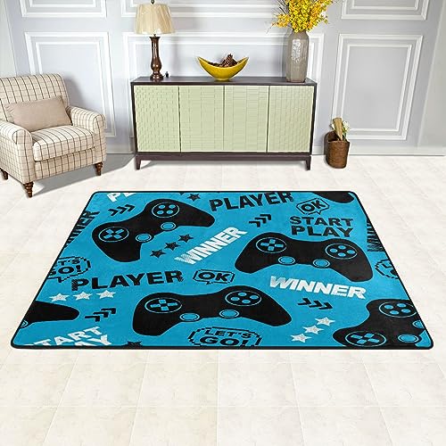 Abstract Joystick Game Bath Mat for Bathroom Non Slip Cartoon Gamepad Bath Rugs for Tub Shower Sink Washable Kitchen Mat Rug for Floor Absorbent Door Mat Outdoor Indoor Entrance for Home Office Farmho