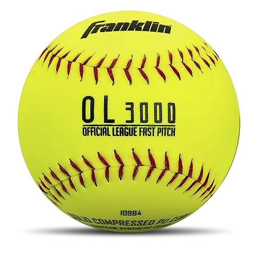 Franklin Sports 12' Slowpitch Tournament Softballs - Great for Practice + Training - Official Size + Weight - 1 Pack