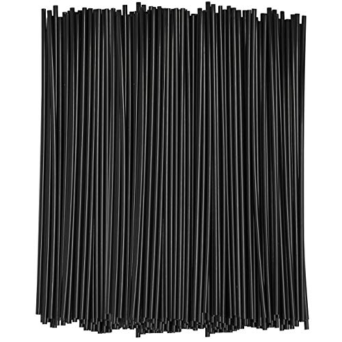 Comfy Package [1000 Count] 7 Inch Coffee Stirrers, Cocktail Straws - Disposable Plastic Sip Stir Sticks - Black