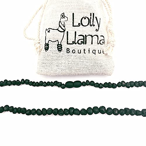 Lolly Llama Adult Raw Baltic Amber Bracelet - All Natural Pain Relief for Adults to Help Migraines, Sinus, Arthritis and More! Raw Dark Cherry (18 Inches)