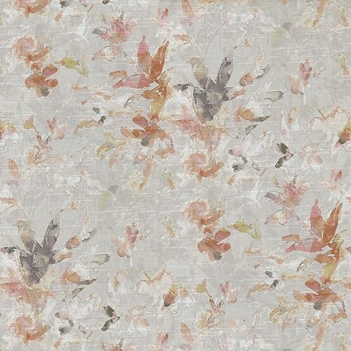 Waverly - Printed Cotton Fabric by The Yard, Botanical Inspired, DIY, Craft, Project, Sewing, Upholstery and Home Décor, 54' Wide (Soft Focus, Blush)