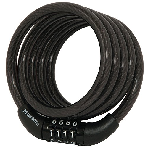 Master Lock Bike Lock Cable with Combination Black, 8143D