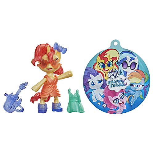My Little Pony Smashin’ Fashion Sunset Shimmer Set - 3-Inch Poseable Figure with Fashion Accessories and Surprise Toy Unboxing, 9 Pieces