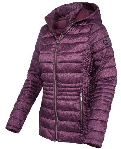 Xsylxgc Womens Winter Coats Puffer Jacket Lightweight Down Jacket Warm Long Quilted Puffy Coats with Hood, Burgundy L