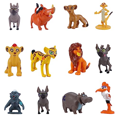Vliuijt The Lion King Toys-The Lion Guard Figurines, Tales of Mufasa & Simba Perfect The Lion King, 1-2.3 inches Mini Toy Set （ Pack of 12）