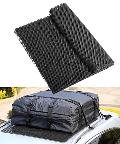 RACOONA Roof Rack Pads,Roof Rack Pad for Rooftop Cargo Bag,51'x43' Roof Cargo Bag Protective Mat,Car Accessories Roof Rack Accessories Car Roof Protective Mat Non-Slip Rack Pad,Fits Most Vehicles
