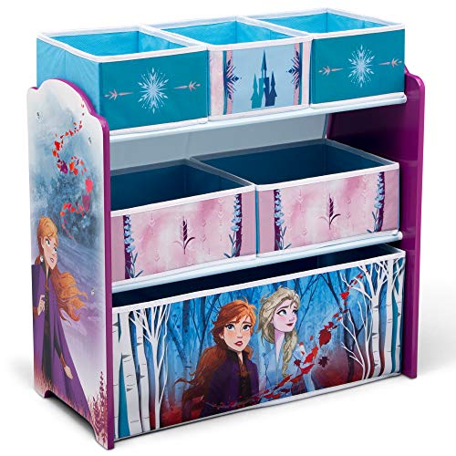 Disney Frozen II 6 Bin Design and Store Toy Organizer by Delta Children, Greenguard Gold Certified