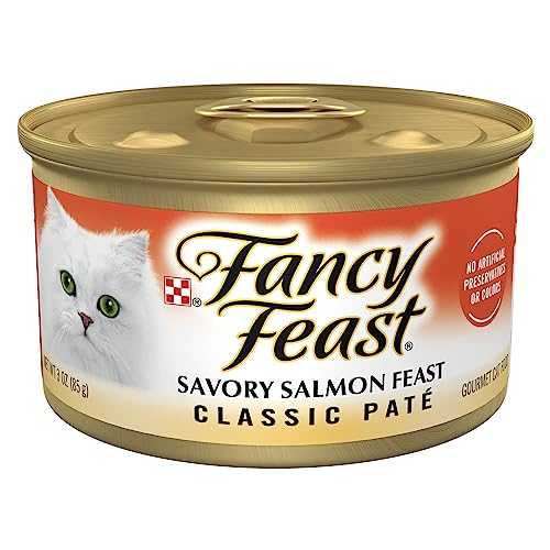 Purina Fancy Feast Salmon Feast Classic Grain Free Wet Cat Food Pate - (Pack of 24) 3 oz. Cans