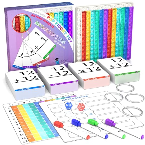 Multiplication, Division, Addition & Subtraction Math Games - Flash Cards for Kids Ages 4-8 - Times Tables, Kindergarten to 5th Grade