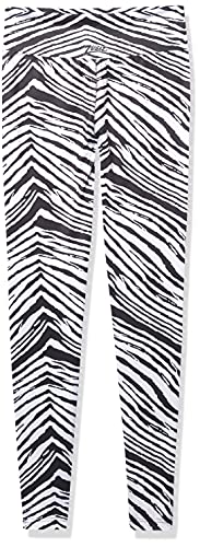 Zubaz Women's Standard Zebra Leggings, Team Color, Large