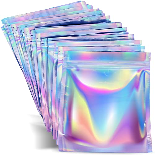 Prestee 100 Pieces Mylar Bag - 3X4', Mylar Bags, Food Storage, Coffee Storage, Candy Bags, Resealable Bags For Small Business and Packaging| Holographic Bags, Pouch Bags, Package Bags, Smell Proof Bag