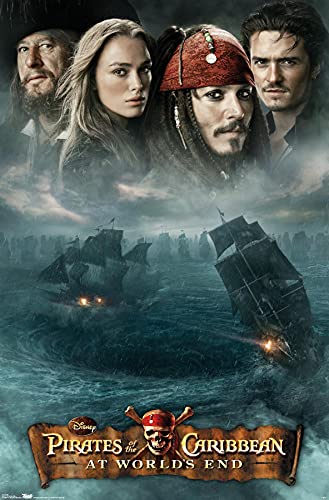 Trends International Disney Pirates of the Caribbean: At World's End - DVD One Sheet Wall Poster, 22.375' x 34', Premium Unframed Version