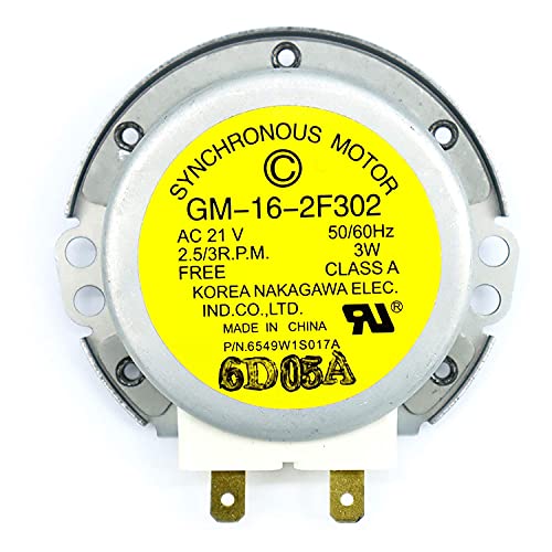 [6549W1S017A Motor OEM Mania] 6549W1S017A New OEM Produced for LG Microwave Turntable Motor Replacement Part, AC21V 50/60Hz 3.0W 2.5/3 RPM