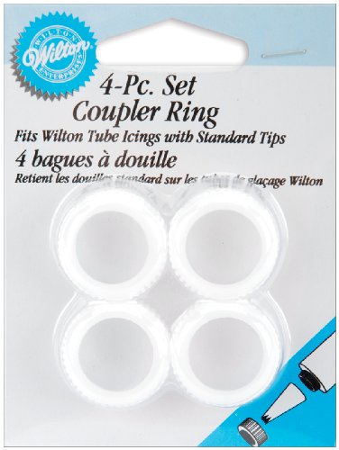 Wilton 4 Piece Decorating Tip Coupler Ring Set