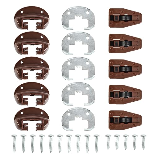 for kenlin Rite-Trak II 168 Replacement Drawer Track Slide Kit, 5 Sets of Improved Commercial Rite Track 2 Drawer Guides Parts - Replace Furniture Parts for Dressers, Hutches and Nightstand Drawer