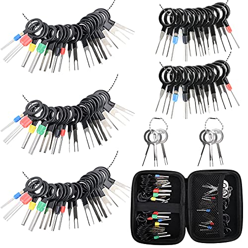 Terminal Pin Removal Tool Kit 82 Pcs Depinning Electrical Connector Pin Extractor Tool Set Wire Terminal Release for Automotive Car Household Devices