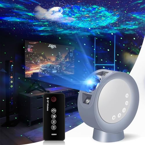 LITENERGY LED Sky Projector Light, Galaxy Lighting, Nebula Star Night Lamp with Base and Remote Control for Gaming Room, Home Theater, Bedroom , or Mood Ambiance (Blue)
