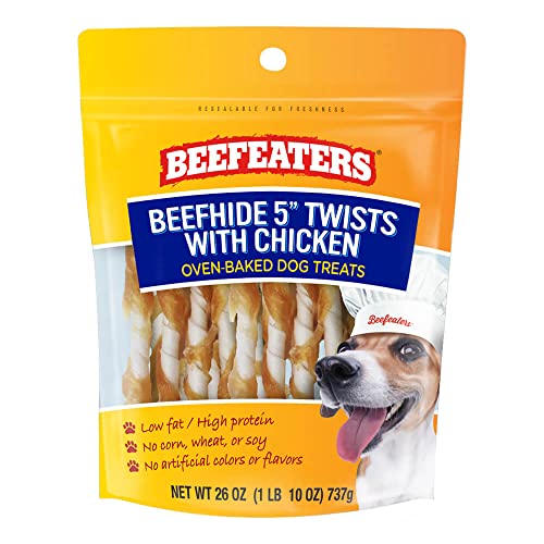 Beefeaters Beefhide 5' Twists with Chicken Dog Treat, 26oz