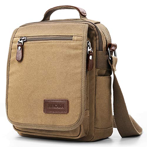 XINCADA Mens Bag Messenger Bag Canvas Shoulder Bags Travel Bag Man Purse Crossbody Bags for Work Business