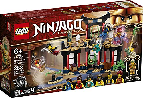LEGO NINJAGO Legacy Tournament of Elements 71735 Temple Toy Building Set Featuring Ninja Minifigures, New 2021 (283 Pieces)
