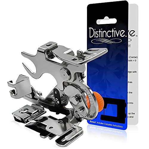 Distinctive Ruffler Sewing Machine Presser Foot - Fits All Low Shank (Top-Loading Drop-in Bobbin Machines Only) Singer, Brother, Babylock, Janome, Kenmore, White, Juki, Simplicity, Elna and More!