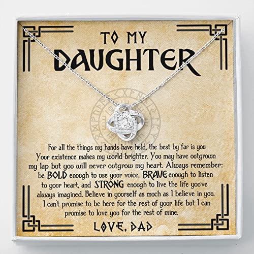 To My Daughter Necklace, Viking Jewelry Gift for Daughter from Dad, Viking Daughter Gift, Daughter Birthday, Graduation Gift - PT1