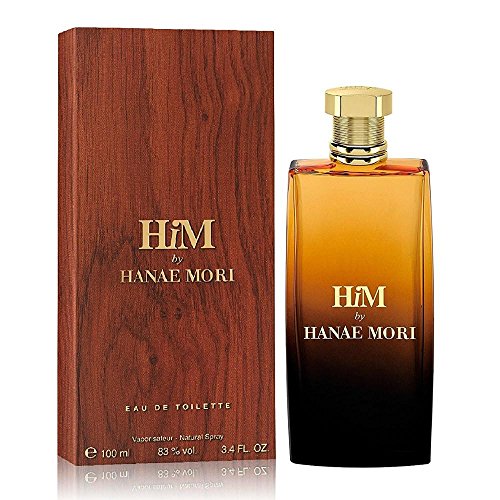 Hanae Mori Him Eau de Toilette Spray for Men, 3.4 Fluid Ounce